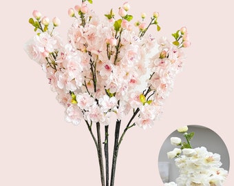 Paquete de 3-32" Tallos de flor de cerezo de imitación-6 aerosoles Decoración perfecta para el hogar floral artificial