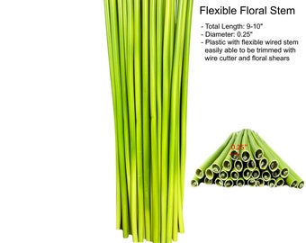 Floral stems-Wire Plastic DIY bouquet boutonniere flower wall wreath centerpiece