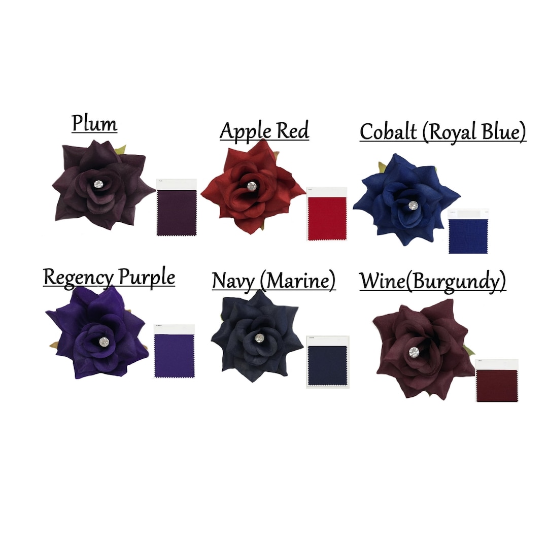 Pack of 10 Artificial Large Open Rose Without Stemregency Royal Purple