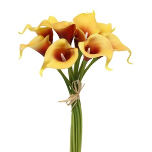 USA 1-DAY PROCESSING 10pc Real Touch Calla Lily Perfect Small Bloom for ...