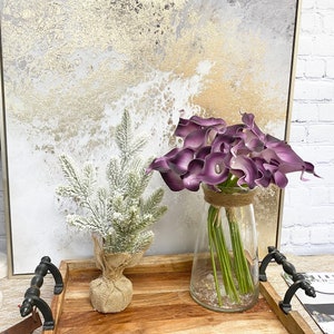Wysyłka z GA-Pakiet 10-Real Touch Calla Lily Purple Sangria Lavender Iris Collection-Dostępne ponad 20 kolorów