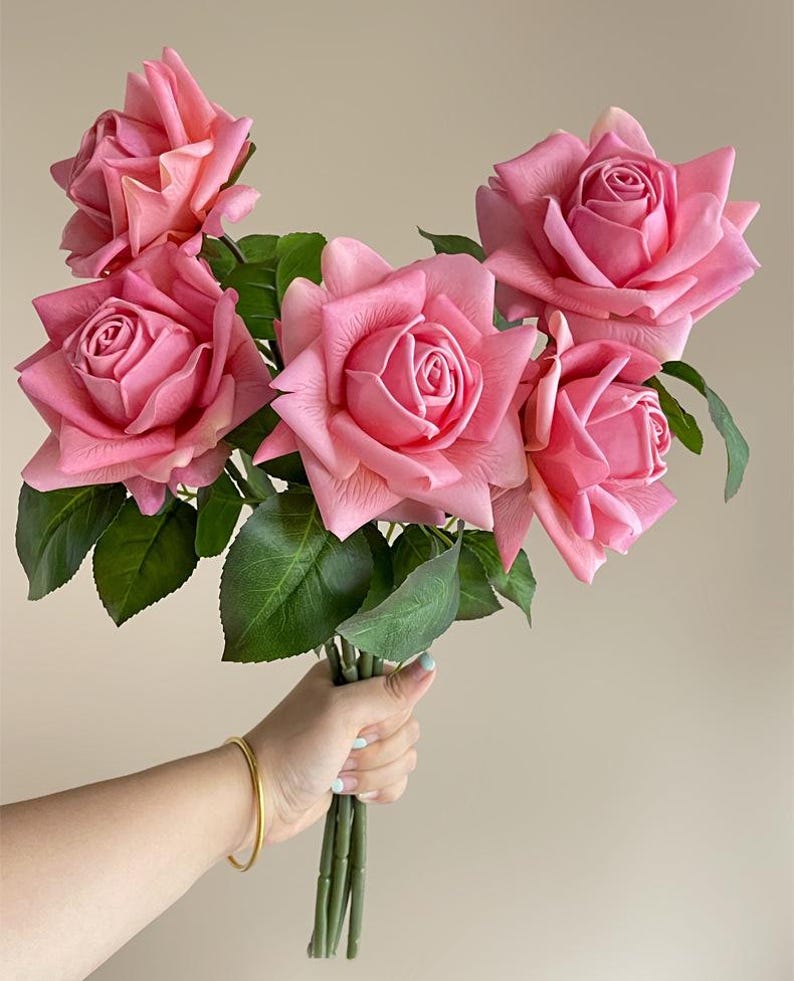 Realastic Roses Pack of 6- Ultra Realistic Real Touch Roses: 19