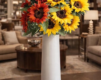 Pack of 3-27.5"-Lux Collection-Moisturized Real Touch Sunflower Stem