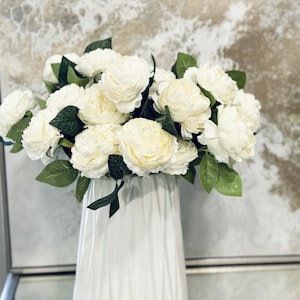 Pack of 15 stems-Artificial Cabbage Peony stem-DIY wreath bouquet corsage cake decor