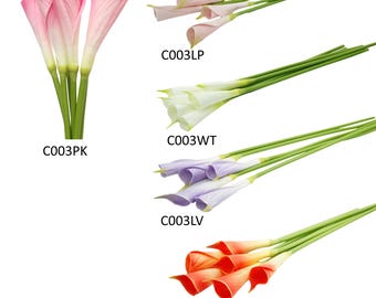 pack of 6 -24" Ultra Realistic Real Touch Long Calla Lilies-Elegant Decor