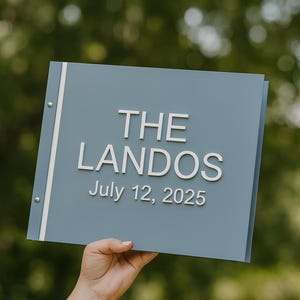 Personalized Acrylic Wedding Scrapbook Album: 12x12 Custom Guest Book