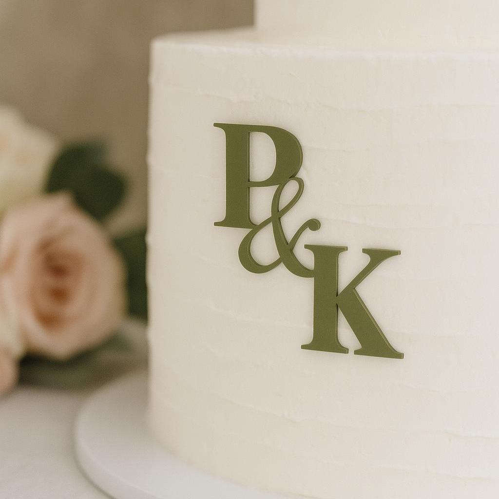 Personalized Wedding Cake Letters – Custom Acrylic Monogram – Elegant ...