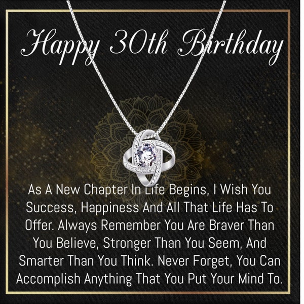 30th Birthday Necklace, 30th birthday gift for woman, 30th Happy Birthday, Birthday Gift, Gift for Her, Best Friend Gift, 30th Birthday