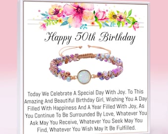 50th Birthday gifts for women, 50th Happy Birthday, 50th Birthday Gift, Gift for Her,