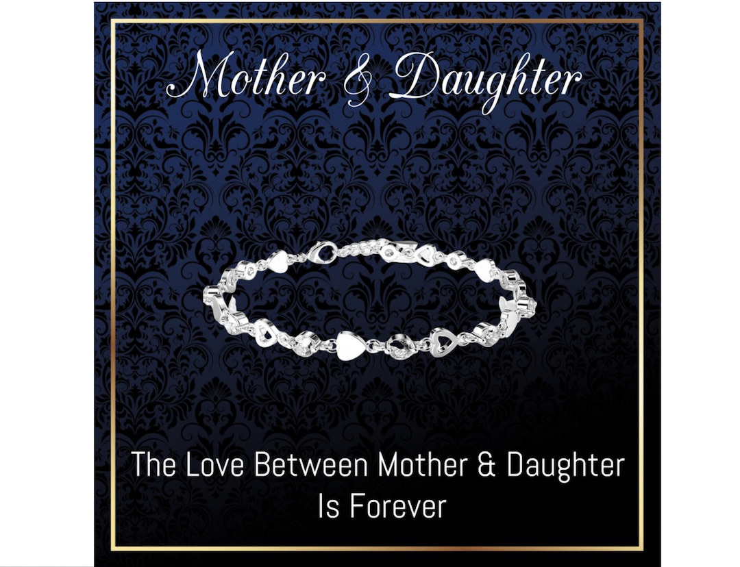 925 Silver Mother and Daughter Bracelet, Gifts for Daughter From Mom ...