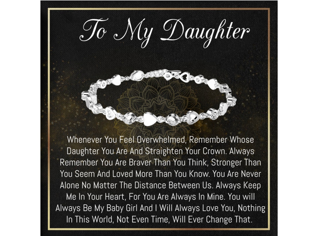 925 Silver Daughter Bracelet, Daughter Birthday Gifts, Daughter Gift ...