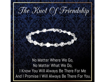 Sterling Silver Knot of friendship gift, Friend forever, Best friend bracelet, Best friend gift, Gift for friend, friendship