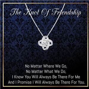 Sterling silver Best Friend Necklace, Knot of friendship gift  Soul sister  Friend, Best friend, Best friend birthday gift, Gift for friend