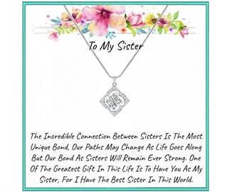 Rose Necklace Gift for Sister, Sisters Necklace, Sister birthday gift, sister, gifts for sister, sister gifts,