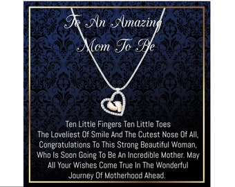 New Mom To be Gift New Mom Necklace Baby Shower Pregnant Wife Mother to Be Expecting Mom from the Tummy