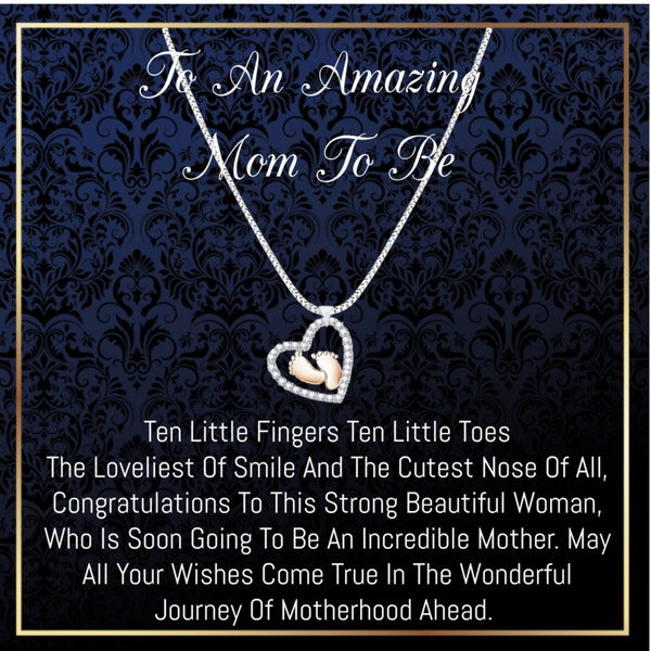 New Mom To be Gift New Mom Necklace Baby Shower Pregnant Wife Mother to Be Expecting Mom from the Tummy