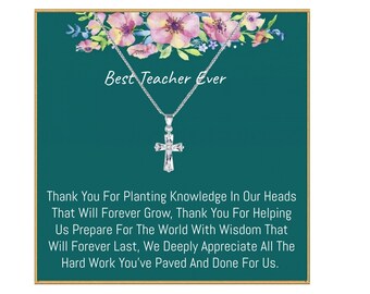 Teacher necklace, Teacher gifts, Thank you Teacher gifts, Appreciation Gift for Teacher