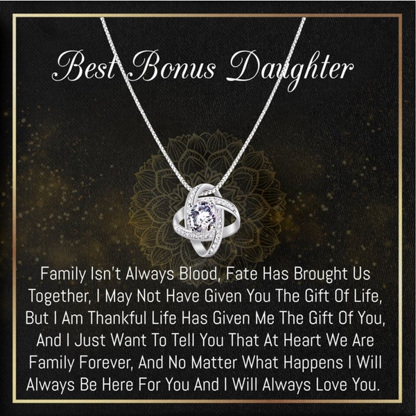 Bonus Daughter necklace, Step Daughter Gift, Bonus Daughter Necklace, Stepdaughter, bonus daughter, bonus daughter gift