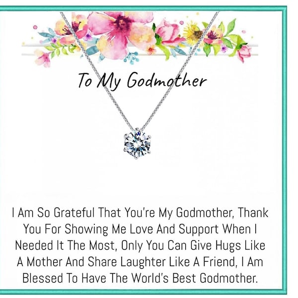 Godmother Appreciation Gift, Godmother Necklace, Godmother, Thank you Godmother, Godmother