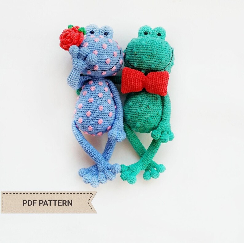Crochet Frog Amigurumi Pattern / Green Amigurumi Frog / Etsy