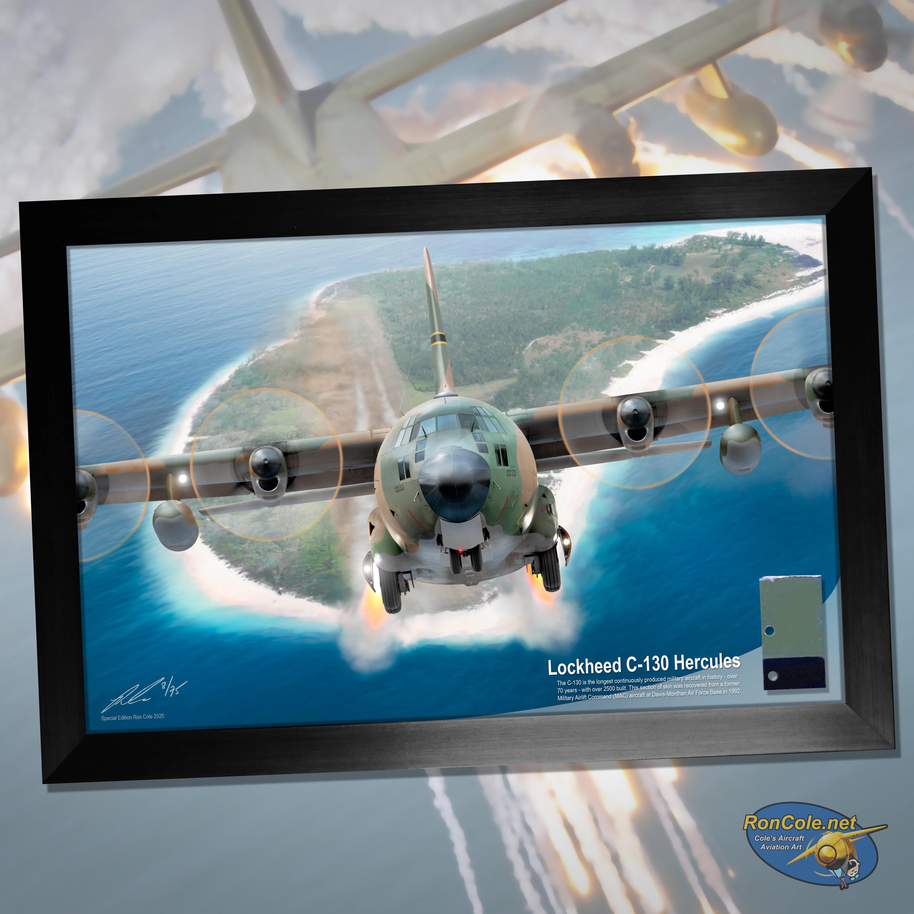 Lockheed C-130 Hercules MAC Flown Relic Display From Ron Cole - Etsy