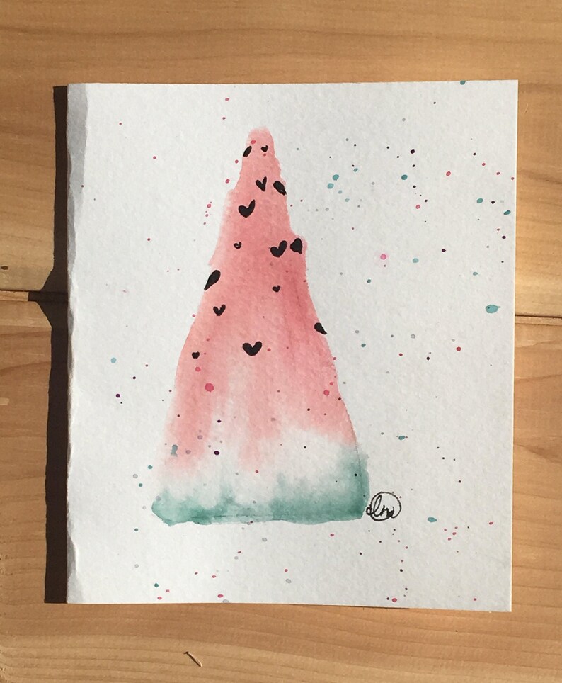 Blank Watermelon Love originial blank stationery cards summer NOT PRINTED handmade thank you cards