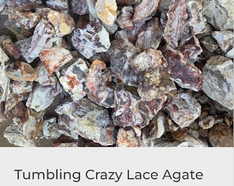Ágata de encaje loca mexicana en bruto para cortar y pulir