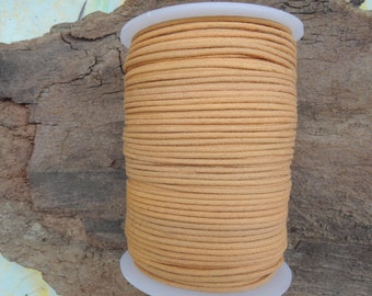 2 mm glatte, runde, gewachste Baumwollschnur in Wüstensand