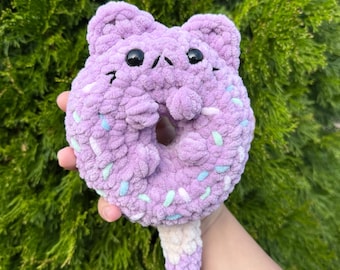 Crochet Doughnut Plush: Handmade Amigurumi Toy, Photo Prop