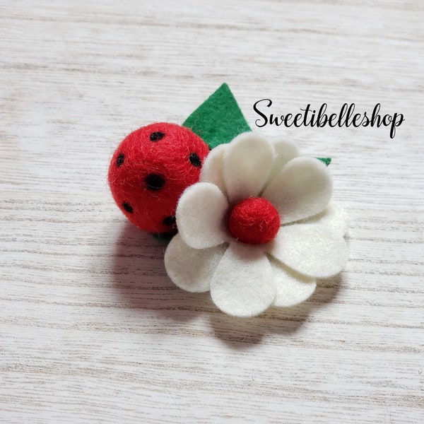 Ladybug Hair Clip Etsy