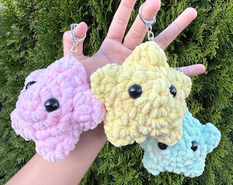 Crochet Star Keychain, Handmade Amigurumi , Christmas tree Ornament