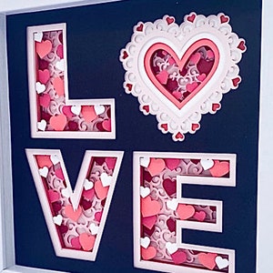 3D San Valentín Love Shadowbox
