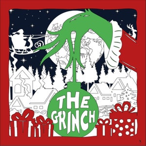 Shadowbox éclairé Grinch 3D