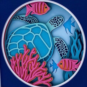 Shadowbox 3D Seaturtle
