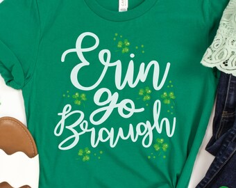 St. Patrick's Erin Go Braugh Shamrock Shirt, Ireland Forever TShirt, Saint Paddys Gift Sweatshirt, Lucky Irish Pride Gift Tee For Women