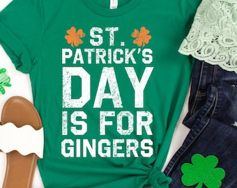 Divertente giorno di San Patrizio è per gingers camicia, cool red hair tshirt, saint paddys gift felpa, lucky irish tee