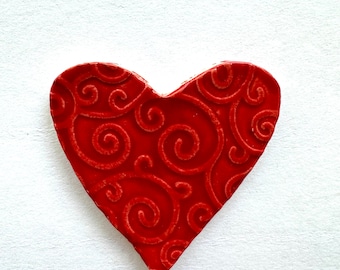 Ceramic Heart Tiles for Use in Mosaics/Craft Projects/Handmade