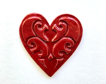 Ceramic Heart Tiles for Use in Mosaics/Craft Projects/Handmade