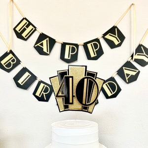 Art Deco Banner/Gatsby Birthday Banner/1920's Party/Art Deco Party