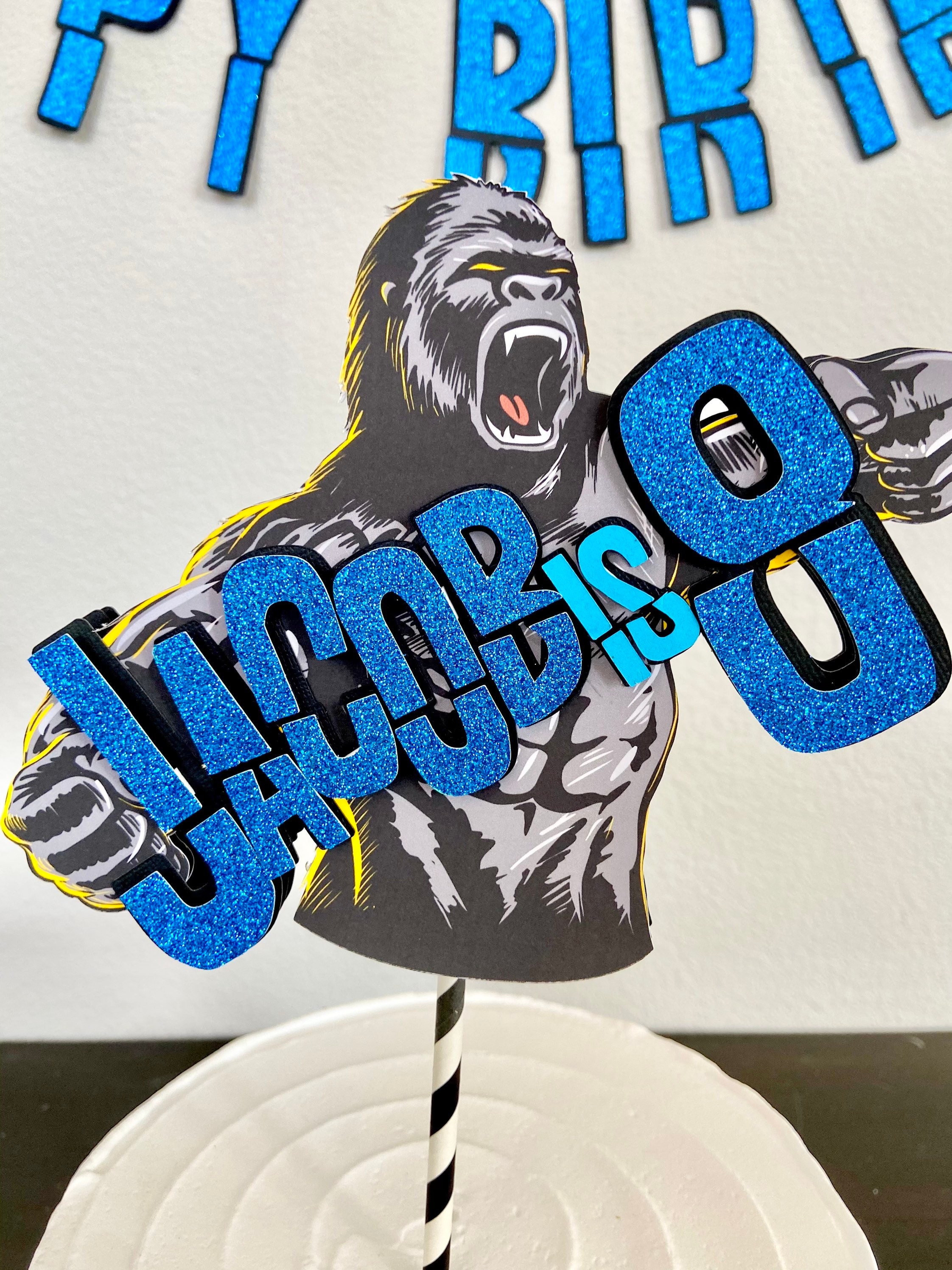 King Kong Cake Topper Gorilla Cake Topper Etsy Uk