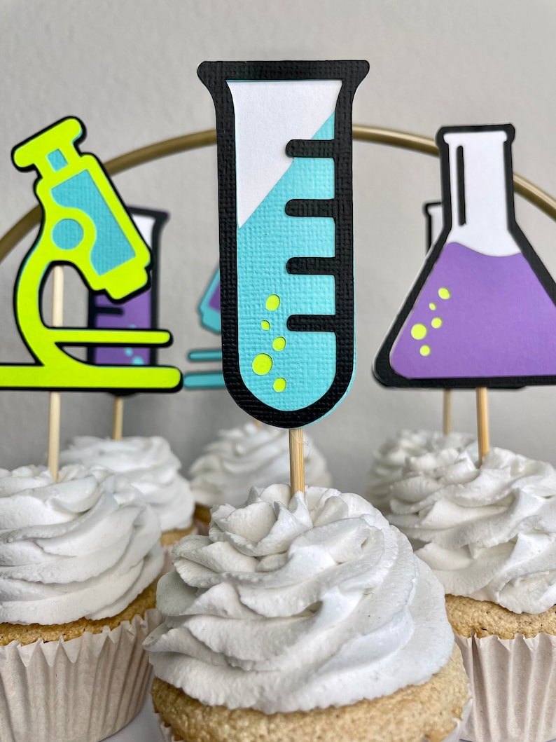 Scientist Cupcake Topper/mad Science Party/science Party - Etsy