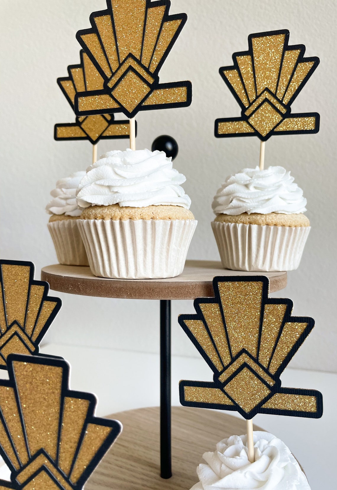 Art Deco Cupcake Toppers/gatsby Cupcake Toppers/1920's - Etsy