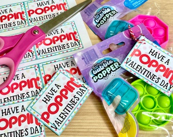 Printable Valentines/Pop-it Valentine/Valentine Party Favors/Non-Food Valentines