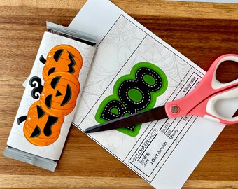 Halloween Candy Bar Wrapper/Halloween Printable/Halloween Party Favors/Hershey Bar Wrapper