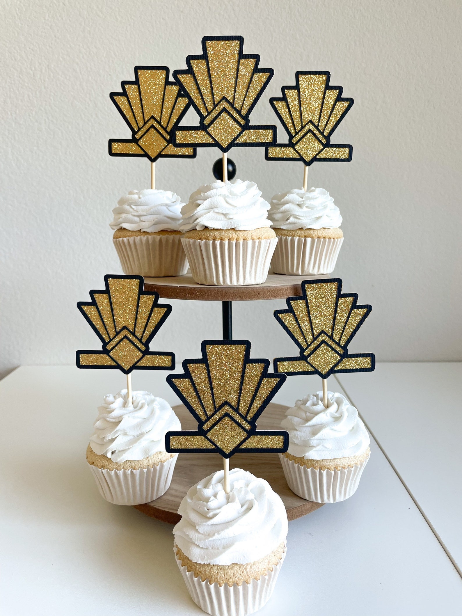 Art Deco Cupcake Toppers/gatsby Cupcake Toppers/1920's - Etsy