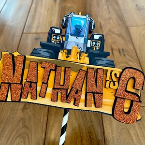 Bulldozer Cake topper/Construction Party