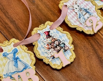 Alice in Wonderland Milestone Banner/ONEderland/Tea Party/Photo Banner