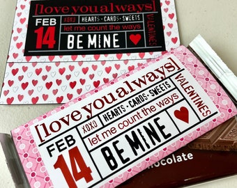 Valentine Candy Bar Wrapper/Valentine Printable/Valentine Party Favors/Candy Bar Wrapper/Galentine