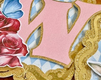 Alice in Wonderland ONEderland Banner, Tea Party Decor