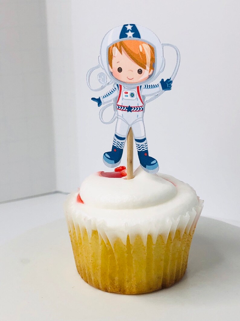 Astronaut Cupcake Toppers/space Cupcake Toppers/out of This Etsy